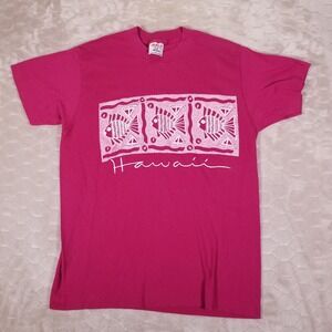 VTG 90s Hawaii USA Made Destination Travel Shirt - Sz Large Single Stitch